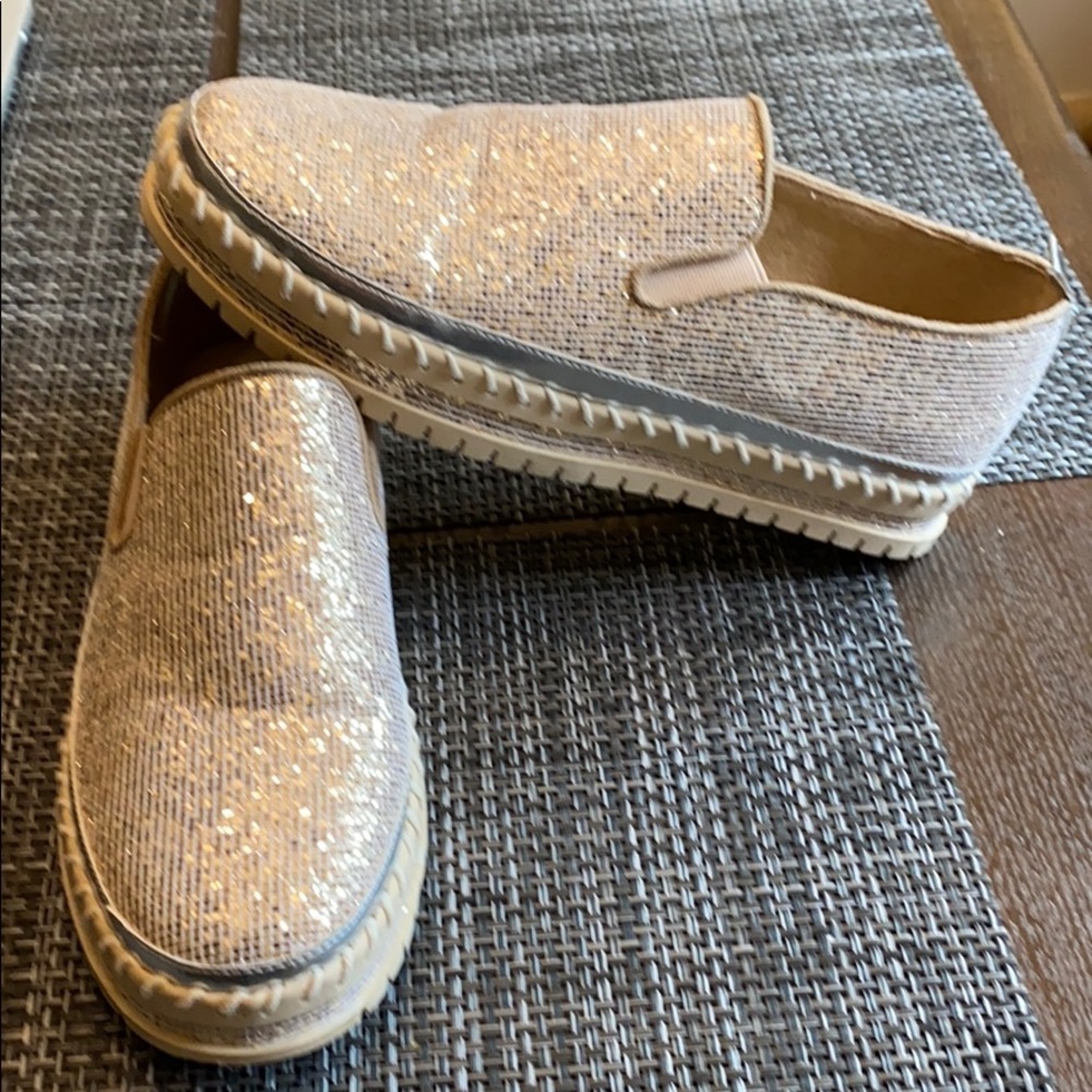 Glittery Slip On Shoes